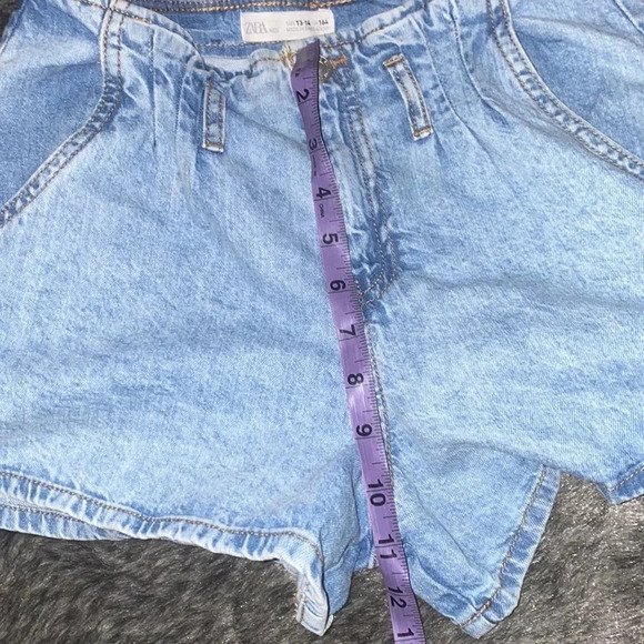 Zara high waisted jeans shorts  Sz S-M - Picture 7 of 11